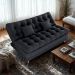 Sofa Cama 2 Lugares 185 cm Duda Tecido Pompeia G501 Chumbo Milani Store