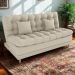 Sofa Cama 2 Lugares 185 cm Duda Tecido Pompeia G504 Bege Milani Store