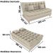 Sofa Cama 2 Lugares 185 cm Duda Tecido Pompeia G504 Bege Milani Store