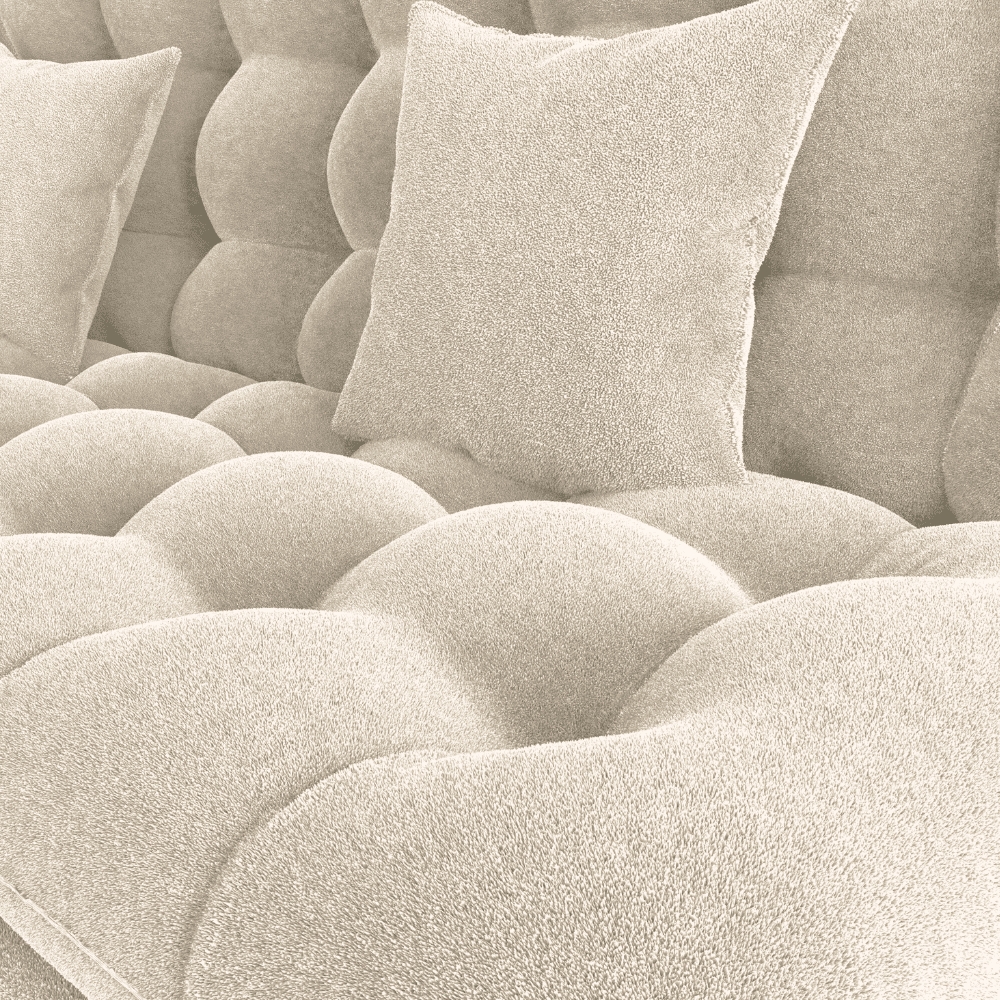 Sofa Cama 2 Lugares 185 cm Duda Tecido Pompeia G504 Bege Milani Store