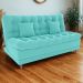 Sofa Cama 2 Lugares 185 cm Duda Veludo Deluxe Sofistc Verde Milani Store
