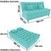 Sofa Cama 2 Lugares 185 cm Duda Veludo Deluxe Sofistc Verde Milani Store
