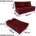Sofa Cama 2 Lugares 185 cm Duda Veludo E432 Vermelho Milani Store