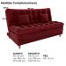 Sofa Cama 2 Lugares 185 cm Duda Veludo E432 Vermelho Milani Store
