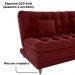 Sofa Cama 2 Lugares 185 cm Duda Veludo E432 Vermelho Milani Store