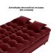 Sofa Cama 2 Lugares 185 cm Duda Veludo E432 Vermelho Milani Store