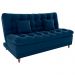 Sofa Cama 2 Lugares 185 cm Duda Veludo E433 Azul Milani Store