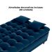 Sofa Cama 2 Lugares 185 cm Duda Veludo E433 Azul Milani Store