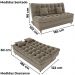 Sofa Cama 2 Lugares 185 cm Duda Veludo E434 Marrom Claro Milani Store