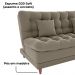 Sofa Cama 2 Lugares 185 cm Duda Veludo E434 Marrom Claro Milani Store