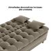 Sofa Cama 2 Lugares 185 cm Duda Veludo E434 Marrom Claro Milani Store