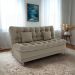 Sofa Cama 2 Lugares 185 cm Duda Veludo E434 Marrom Claro Milani Store