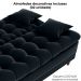 Sofa Cama 2 Lugares 185 cm Duda Veludo Inca E451 Preto Milani Store