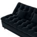 Sofa Cama 2 Lugares 185 cm Duda Veludo Inca E451 Preto Milani Store