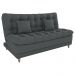 Sofa Cama 2 Lugares 185 cm Duda Veludo Light B250 Cinza Milani Store