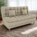 Sofa Cama 2 Lugares 185 cm Duda Veludo Light B251 Bege Milani Store