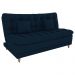 Sofa Cama 2 Lugares 185 cm Duda Veludo Light B254 Azul Milani Store