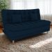 Sofa Cama 2 Lugares 185 cm Duda Veludo Light B254 Azul Milani Store