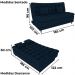 Sofa Cama 2 Lugares 185 cm Duda Veludo Light B254 Azul Milani Store