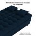 Sofa Cama 2 Lugares 185 cm Duda Veludo Light B254 Azul Milani Store