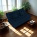 Sofa Cama 2 Lugares 185 cm Duda Veludo Light B254 Azul Milani Store