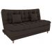 Sofa Cama 2 Lugares 185 cm Duda Veludo Light B255 Marrom Milani Store