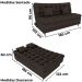 Sofa Cama 2 Lugares 185 cm Duda Veludo Light B255 Marrom Milani Store