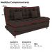 Sofa Cama 2 Lugares 185 cm Duda Veludo Light B255 Marrom Milani Store