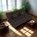 Sofa Cama 2 Lugares 185 cm Duda Veludo Light B255 Marrom Milani Store