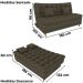 Sofa Cama 2 Lugares 185 cm Duda Veludo Light B256 Marrom Claro Milani Store