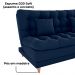 Sofa Cama 2 Lugares 185 cm Duda Veludo Maserati Azul Milani Store