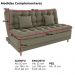 Sofa Cama 2 Lugares 185 cm Duda Veludo Maserati Marrom Claro Milani Store