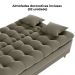 Sofa Cama 2 Lugares 185 cm Duda Veludo Maserati Marrom Claro Milani Store
