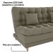Sofa Cama 2 Lugares 185 cm Duda Veludo Maserati Marrom Claro Milani Store