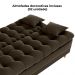 Sofa Cama 2 Lugares 185 cm Duda Veludo Maserati Marrom Milani Store