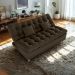 Sofa Cama 2 Lugares 185 cm Duda Veludo Maserati Marrom Milani Store