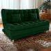 Sofa Cama 2 Lugares 185 cm Duda Veludo Maserati Verde Milani Store
