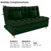 Sofa Cama 2 Lugares 185 cm Duda Veludo Maserati Verde Milani Store