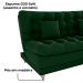 Sofa Cama 2 Lugares 185 cm Duda Veludo Maserati Verde Milani Store