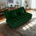 Sofa Cama 2 Lugares 185 cm Duda Veludo Maserati Verde Milani Store