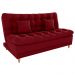 Sofa Cama 2 Lugares 185 cm Duda Veludo Maserati Vermelho Milani Store