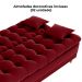 Sofa Cama 2 Lugares 185 cm Duda Veludo Maserati Vermelho Milani Store