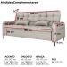 Sofa Cama 2 Lugares 200cm Pillar Linho Plano Milenum Palha Milani Store