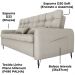 Sofa Cama 2 Lugares 200cm Pillar Linho Plano Milenum Palha Milani Store