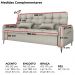 Sofa Cama 2 Lugares 200cm Pillar Linho Vancouver E483 Bege Milani Store