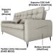 Sofa Cama 2 Lugares 200cm Pillar Linho Vancouver E483 Bege Milani Store