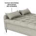 Sofa Cama 2 Lugares 200cm Pillar Linho Vancouver E483 Bege Milani Store