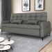 Sofa Cama 2 Lugares 200cm Pillar Linho Vancouver E484 Chumbo Milani Store