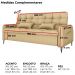 Sofa Cama 2 Lugares 200cm Pillar Linho Vancouver E486 Palha Milani Store
