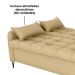 Sofa Cama 2 Lugares 200cm Pillar Linho Vancouver E486 Palha Milani Store